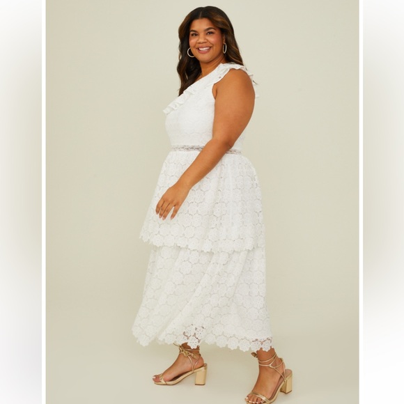 NWT! ARULA Jamie one shoulder eyelet dress size B - Picture 2 of 8